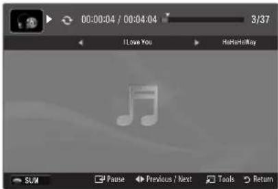 SAMSUNG UE40B7090WW - Playing the selected music files - 1