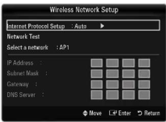 SAMSUNG UE40B7090WW - Wireless Network Setup-Auto - 1