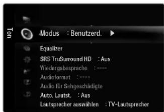 SAMSUNG UE40B7090WW - Modus → Standard / Musik / Film / Sprache / Benutzerd. - 1
