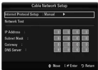 SAMSUNG UE40B7090WW - Cable Network Setup-Manual - 1