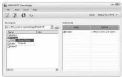 SAMSUNG UE40B7090WW - Sharing a Folder - 3