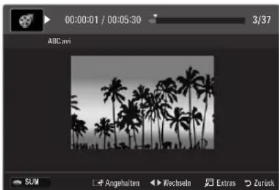 SAMSUNG UE40B7090WW - Wiedergeben einer Filmdatei - 1