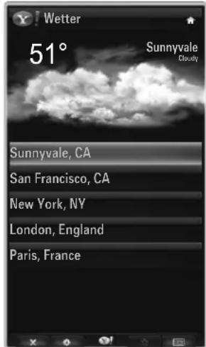 SAMSUNG UE40B7090WW - Verwenden des Wetter-Widget von Yahoo!® - 1