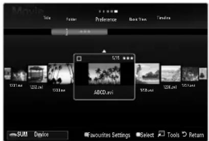 SAMSUNG UE40B7090WW - Sorting the Movie List - 1