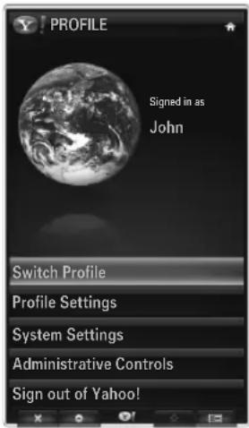 SAMSUNG UE40B7090WW - Using the Profile Widget - 1