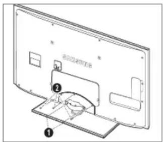 SAMSUNG UE40B7090WW - Anbringen des Standfußes - 2