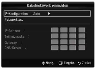 SAMSUNG UE40B7090WW - Kabelnetzwerk einrichten-Auto - 1