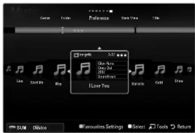SAMSUNG UE40B7090WW - Sorting the Music List - 1