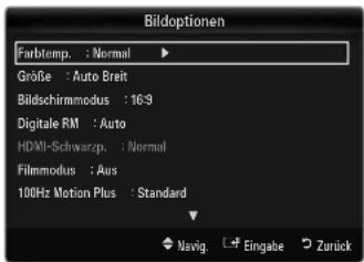 SAMSUNG UE40B7090WP - Farbtemp. → Kalt / Normal / Warm1 / Warm2 / Warm3 - 1