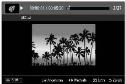 SAMSUNG UE40B7090WP - Wiedergeben einer Filmdatei - 1