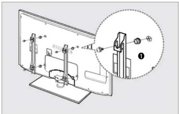 SAMSUNG UE40B7090WP - Vorbereiten für den Einbau der Wandhalterung - 2