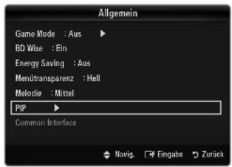 SAMSUNG UE40B7090WP - Verwenden der Bild-in-Bild-Funktion (PIP) - 1
