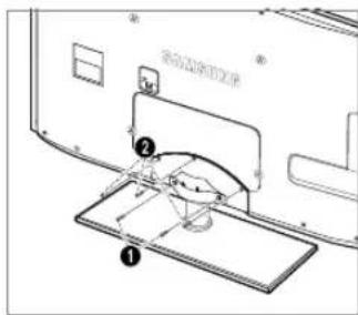 SAMSUNG UE40B7090WP - Installing the Stand - 2