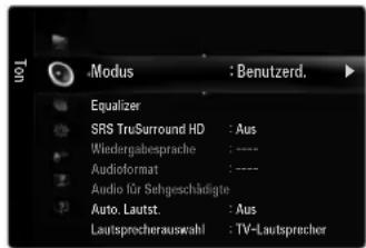 SAMSUNG UE40B7090WP - Modus → Standard / Musik / Film / Sprache / Benutzerd. - 1