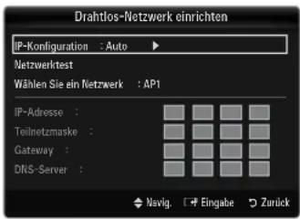 SAMSUNG UE40B7090WP - Drahtlos-Netzwerk einrichten-Auto - 1