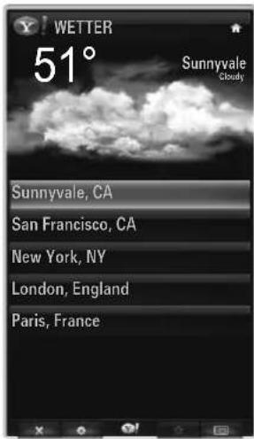 SAMSUNG UE40B7090WP - Verwenden des Wetter-Widget von Yahoo!® - 1