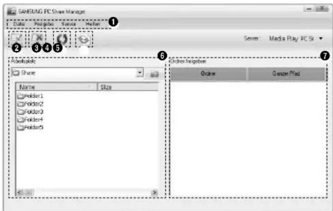 SAMSUNG UE40B7090WP - Layout des Programmfensters - 1