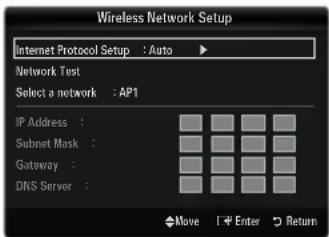 SAMSUNG UE40B7090WP - Wireless Network Setup-Auto - 1
