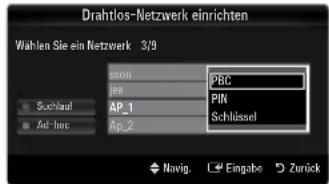 SAMSUNG UE40B7090WP - Verbinden mit WPS (Wi-Fi Protected Setup) - 1