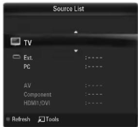 SAMSUNG UE40B7090WP - TV / Ext. / AV / Component / PC / HDMI1/DVI / HDMI2 / HDMI3 / HDMI4 / USB 1 / USB 2 - 1