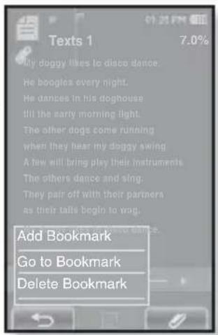 SAMSUNG YP-P2JQB - To move to/remove the bookmark - 1