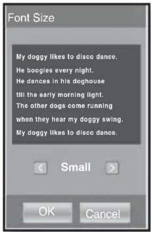 SAMSUNG YP-P2JQB - To change the font size - 1