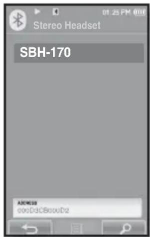 SAMSUNG YP-P2JQB - To connect the registered Bluetooth stereo headset - 1