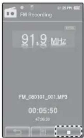 SAMSUNG YP-P2JQB - To stop recording - 3