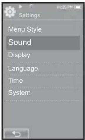 SAMSUNG YP-P2JQB - Sound Settings - 1