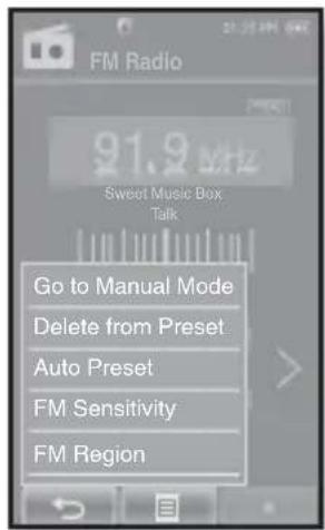 SAMSUNG YP-P2JQB - To delete a preset - 1