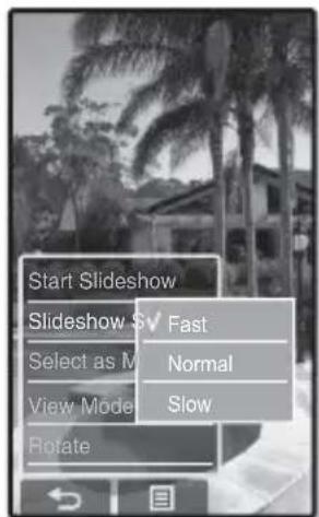 SAMSUNG YP-P2JQB - To set the slideshow speed - 1
