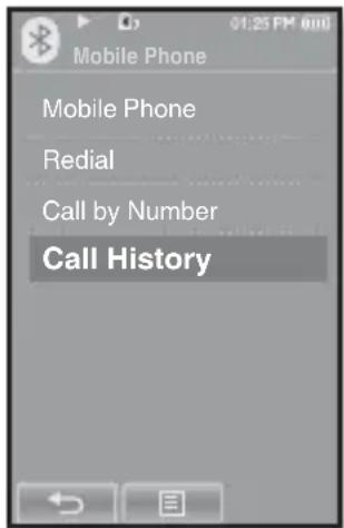 SAMSUNG YP-P2JQB - To make a call using the phone number list - 1