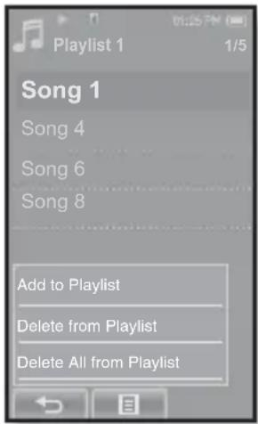 SAMSUNG YP-P2JQB - DELETING A FILE FROM THE PLAYLIST - 2