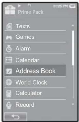 SAMSUNG YP-P2JQB - VIEWING THE ADDRESS BOOK - 2