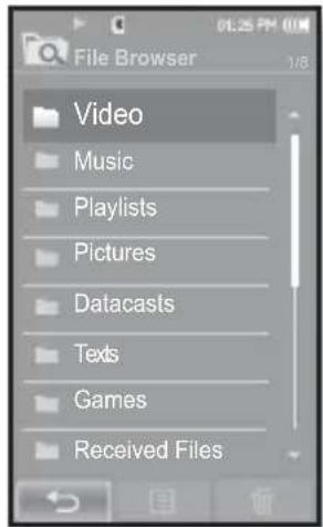 SAMSUNG YP-P2JQB - BROWSING FOR FILES USING "File Browser" - 1