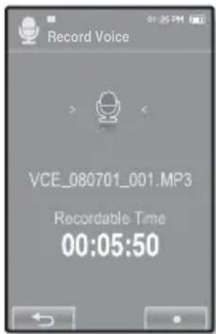 SAMSUNG YP-P2JQB - To stop voice recording - 1