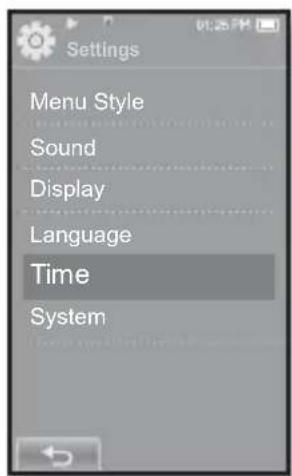 SAMSUNG YP-P2JQB - Time Settings - 1