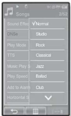SAMSUNG YP-P2JQB - To set the Digital Natural Sound engine (DNSe) - 1