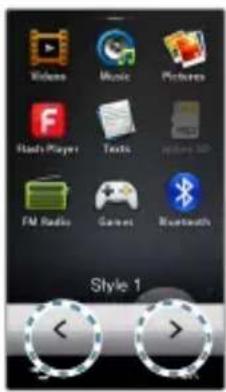 SAMSUNG YP-M1JEB - To change the main menu style - 2