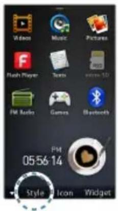SAMSUNG YP-M1JEB - To change the main menu style - 1
