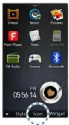 SAMSUNG YP-M1JEB - To change the main menu screen layout - 1
