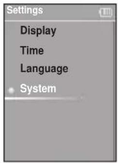 SAMSUNG YP-K5JQB - Setting the System You can set various functions of the player. - 1