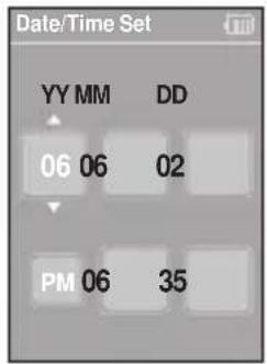 SAMSUNG YP-K5JQB - Date/Time Set - 2