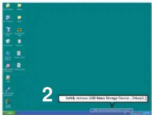 2 Safely removes USB Mass Storage Devion . DriveJG 3