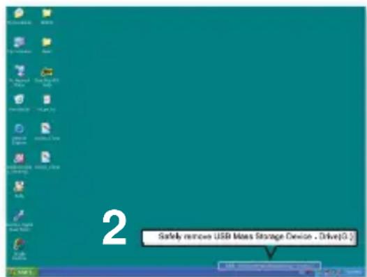 2 Safely removes USB Maps Storage Devion . DriveG 3