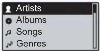 Artists Albums Songs Genres