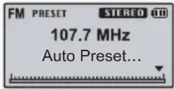FM PRESET STEREO 107.7 MHz Auto Preset...