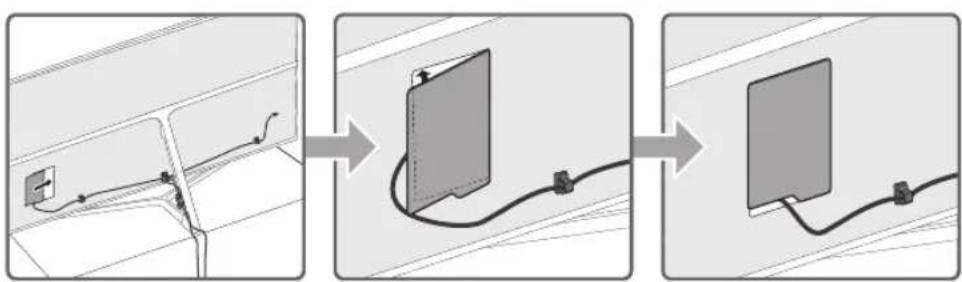 SAMSUNG UE65KS8000L - A portok lefedése a takarólemezzel - 1