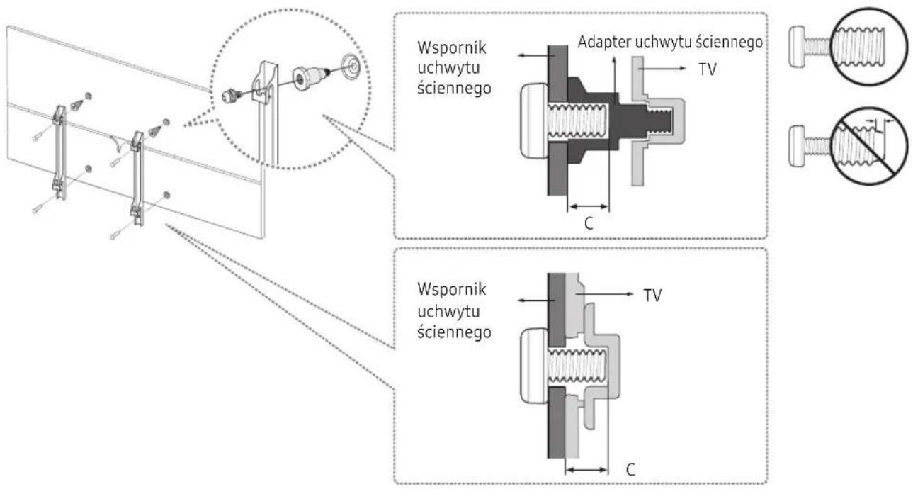 Wspornik uchwytu sciennego Adapter uchwytu sciennego TV C Wspornik uchwytu sciennego TV C