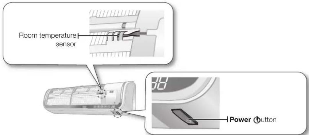 SAMSUNG AQV09ASAX - Power button and Room temperature sensor - 1